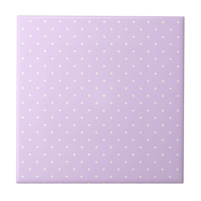 Carreau Point Blanc Fond Rose Élégant Polka Pointillé (Devant)