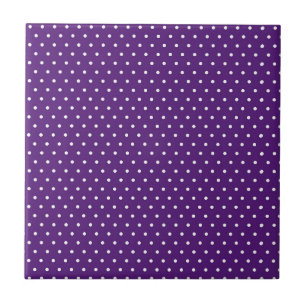 Carreau Point Blanc Fond Violet Élégant à pois