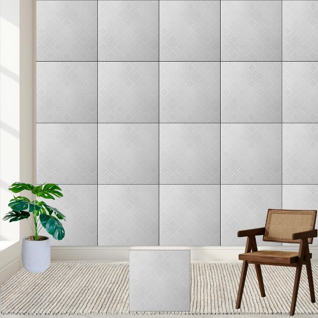 Carreau Pointe blanc moderne et minimaliste (Modern & Minimalist White Polka Dot Ceramic Tile)