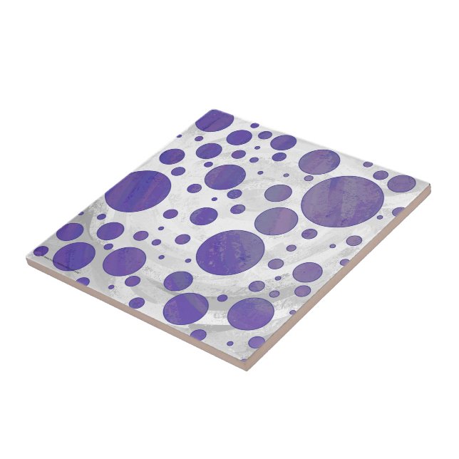 Carreau Pointe Polka Smear Blueberry (Côté)