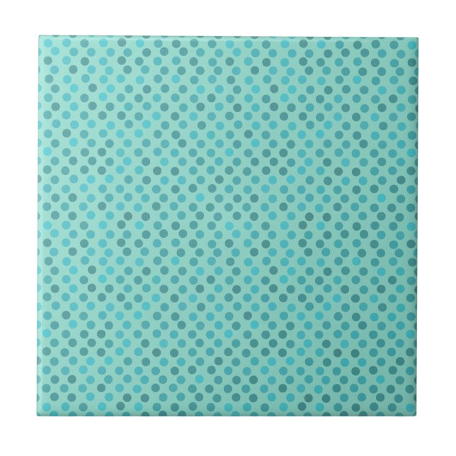 Carreau points aqua et turquoise (Devant)