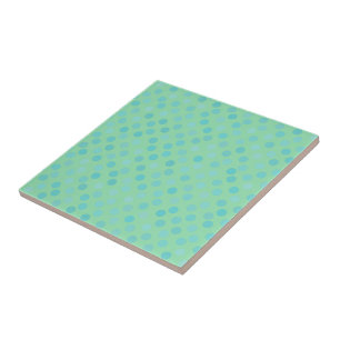 Carreau points bleus, verts, turquoise et aigue-marine