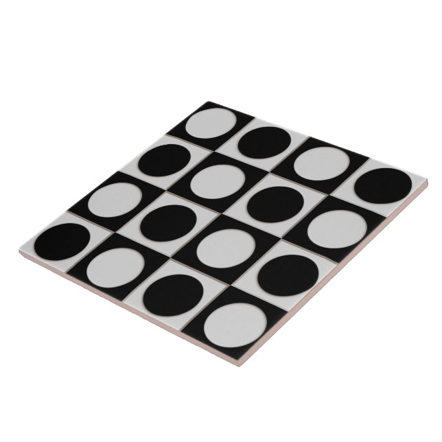 Carreau Points & Carrés / noir blanc + vos idées (Côté)