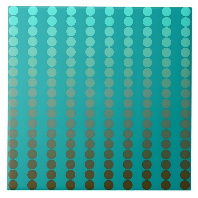 Carreau Points en satin - turquoise et gris étain (Devant)
