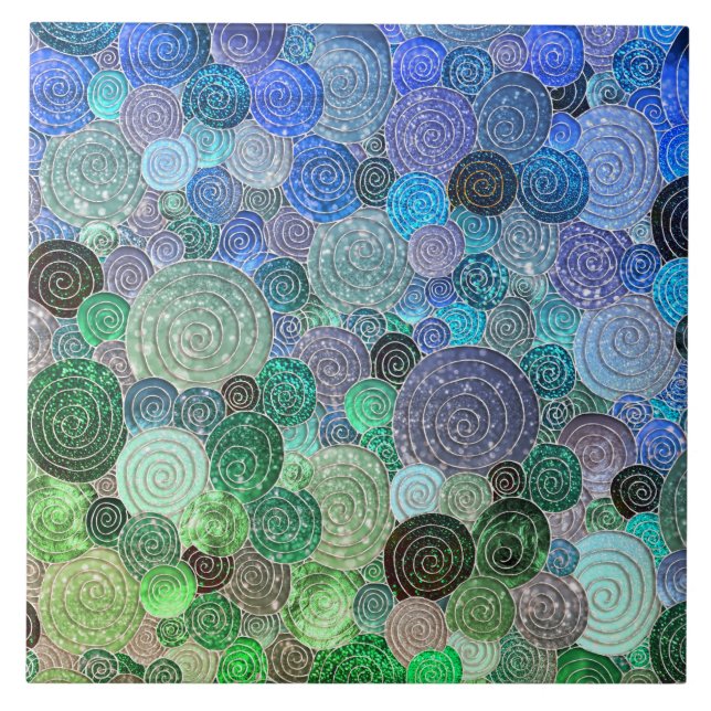 Carreau Points et cercles de Parties scintillant de luxe - (Devant)