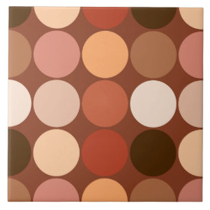 Carreau Points géants de la moitié du siècle, brun