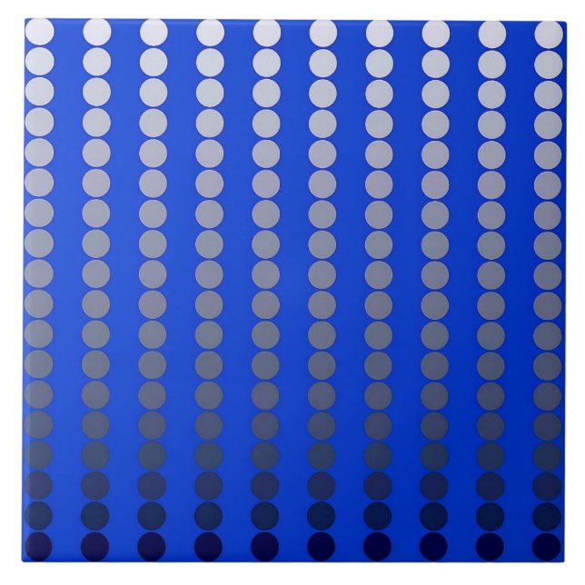 Carreau Points satinés - bleu cobalt et étain (Devant)