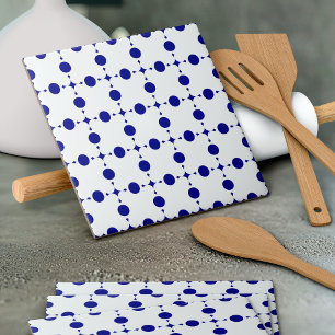 Carreau Pois Bleus de la Marine, Motif à points Polka, poi