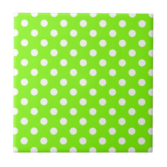 Carreau pois verts, blancs et verts (Devant)