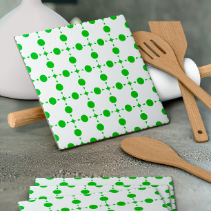Carreau Pois verts, Motif à points Polka, points, pointill