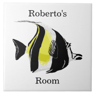 Carreau Poisson ange chambre d'enfants