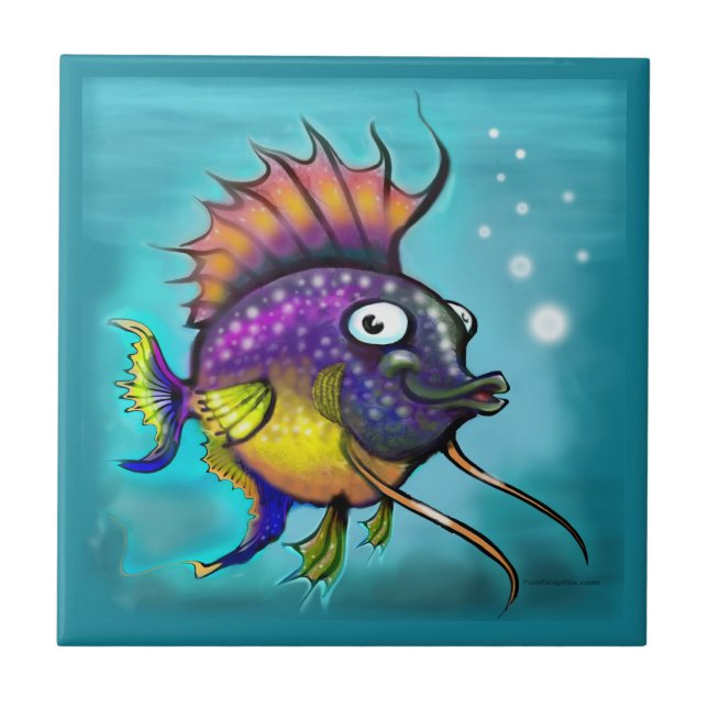 Carreau Poisson arc-en-ciel (Devant)