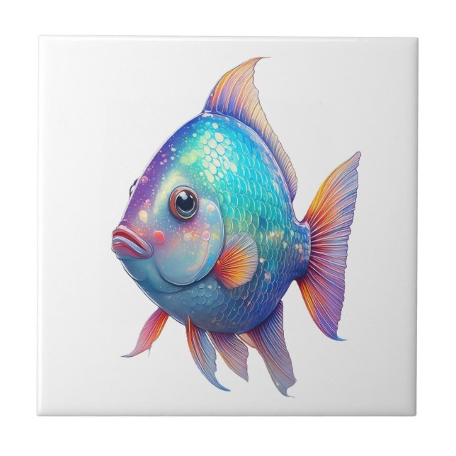 Carreau Poisson aux écailles cosmiques  (Devant)
