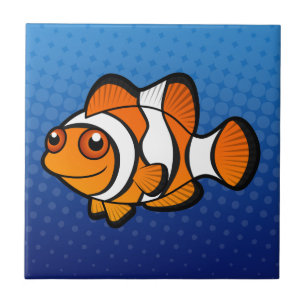 Carreau Poisson clown de dessin animé