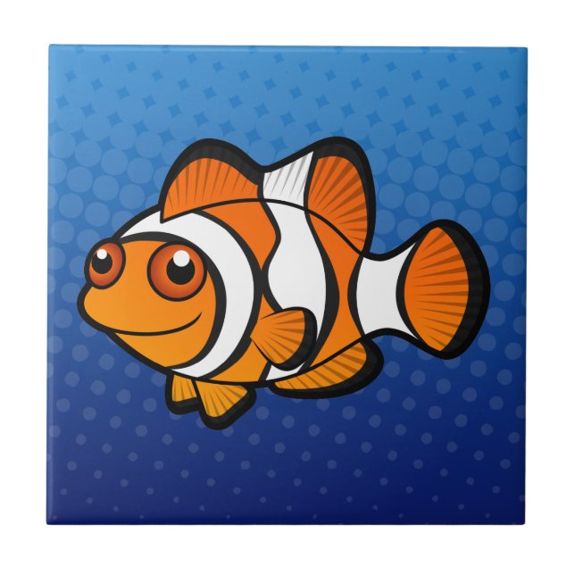 Carreau Poisson clown de dessin animé (Devant)