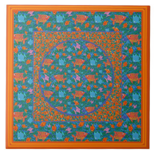 Carreau Poisson coloré dans la mer Carrelage en céramique