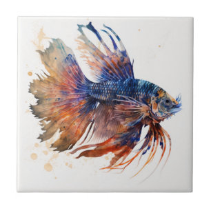 Carreau Poisson Exotique Poisson Aquarelle Carrelage céram