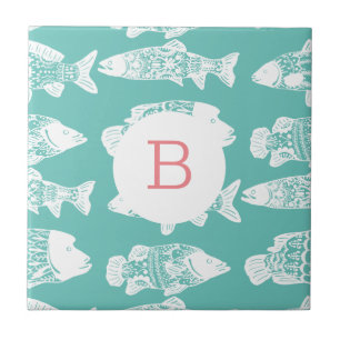 Carreau Poisson floral blanc chic et tendance du Boho côt
