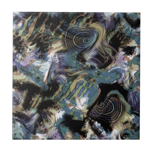 Carreau Poisson marbré (Devant)