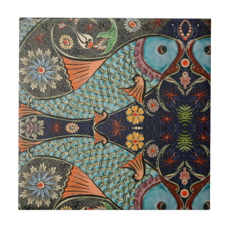 Carreau Poisson mosaïque Turquoise / Turquoise Moderne Mot