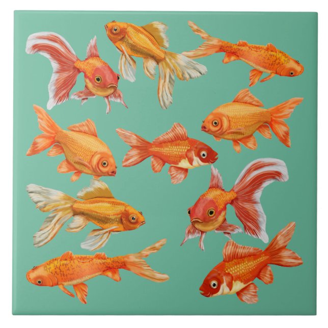 Carreau Poisson rouge (Devant)