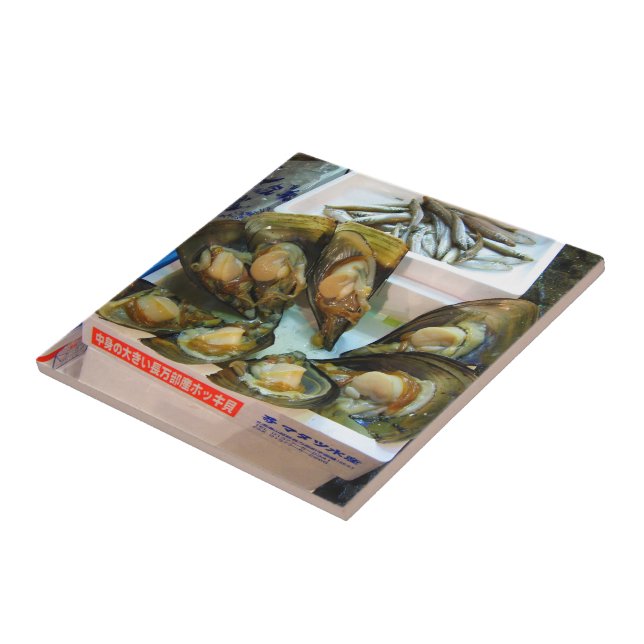 Carreau Poissons de moules géantes Tsukiji, Tokyo, Japon (Côté)