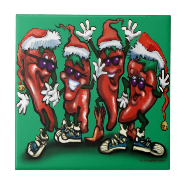 Carreau Poivrons de Noël (Devant)