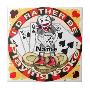 Carreau Poker singe chaussette
