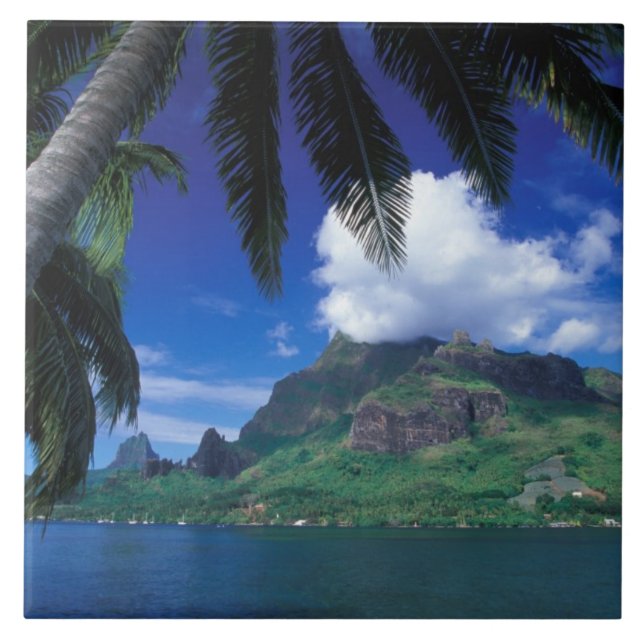 Carreau Polynésie française, Moorea. Baie de Cook. Vert (Devant)