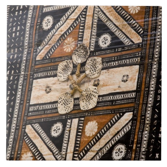Carreau Polynésie, Royaume des Tonga. Détail de tapa (Devant)