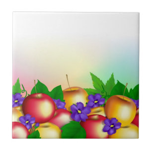 Carreau Pommes dans Vase