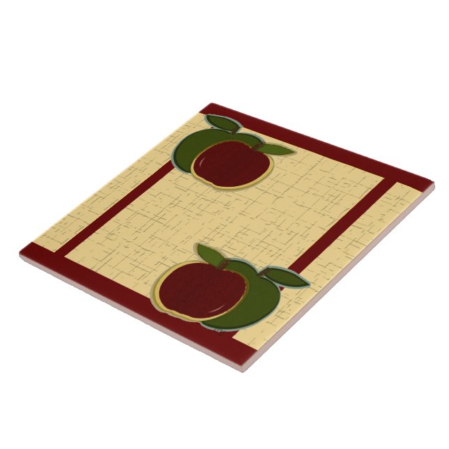 Carreau Pommes peintes (texturées/canneberges) (Côté)