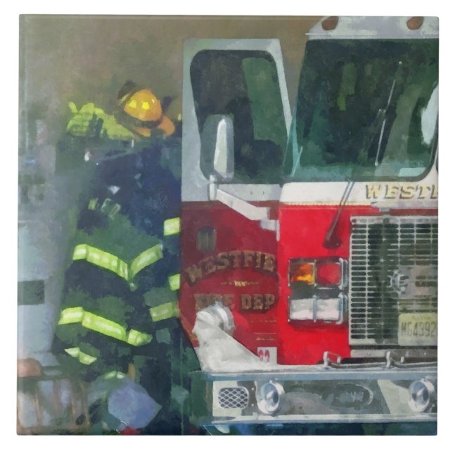 Carreau Pompiers - À l'intérieur de la caserne de pompiers (Devant)