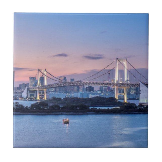Carreau Pont arc-en-ciel au crépuscule (Devant)