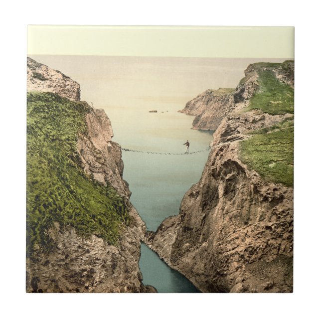 Carreau Pont de corde, Carrick-a-Rede, comté Antrim (Devant)