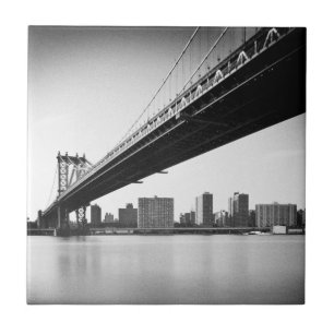 Carreau Pont de Manhattan et horizon, New York, USA