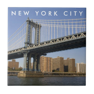 Carreau Pont de Manhattan sur l'East River   New York City