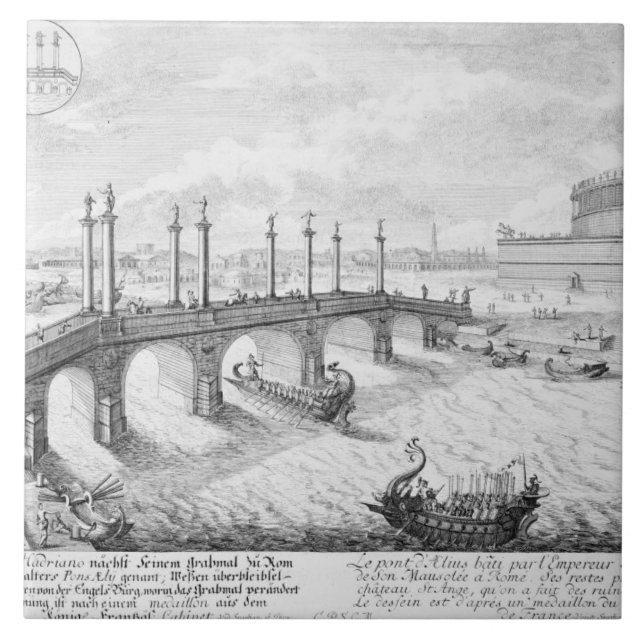Carreau Pont de mausolée d'Aelius et de Hadrian (Castel S (Devant)