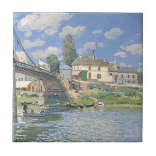 Carreau Pont de Villeneu par Sisley Impressionist Paint