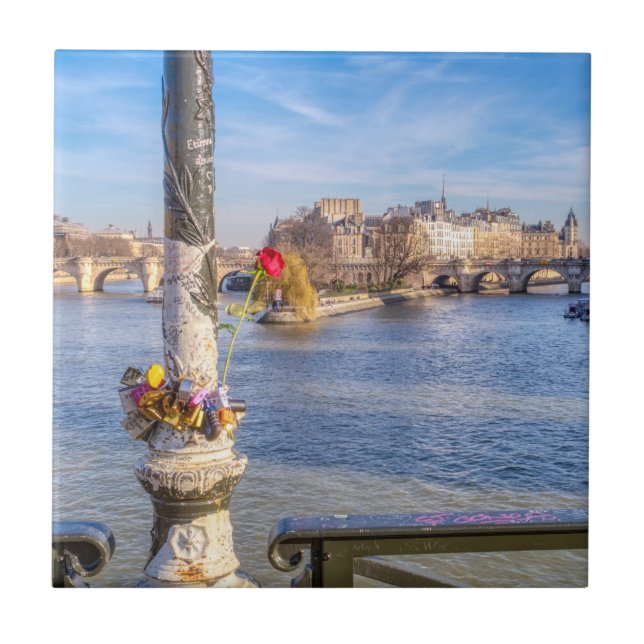 Carreau Pont des Arts le jour de la Saint Valentin - Paris (Devant)
