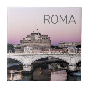 Carreau Pont du Castel Sant'Angelo à Rome Italie au couche