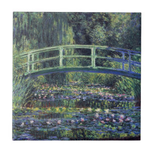 Carreau Pont sur l'étang Nénuphar par Claude Monet
