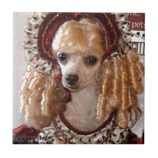 Carreau Poodle victorien Love Chien Pose