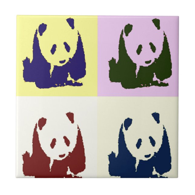 Carreau Pop Art Baby Pandas (Devant)