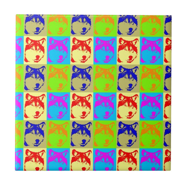 Carreau Pop Art Wolf Eyes (Devant)