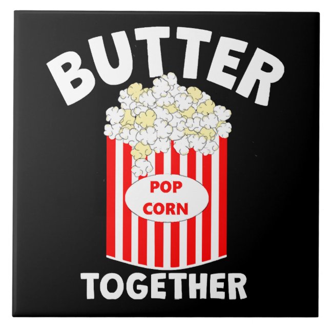 Carreau Popcorn de film ensemble Beurre (Devant)