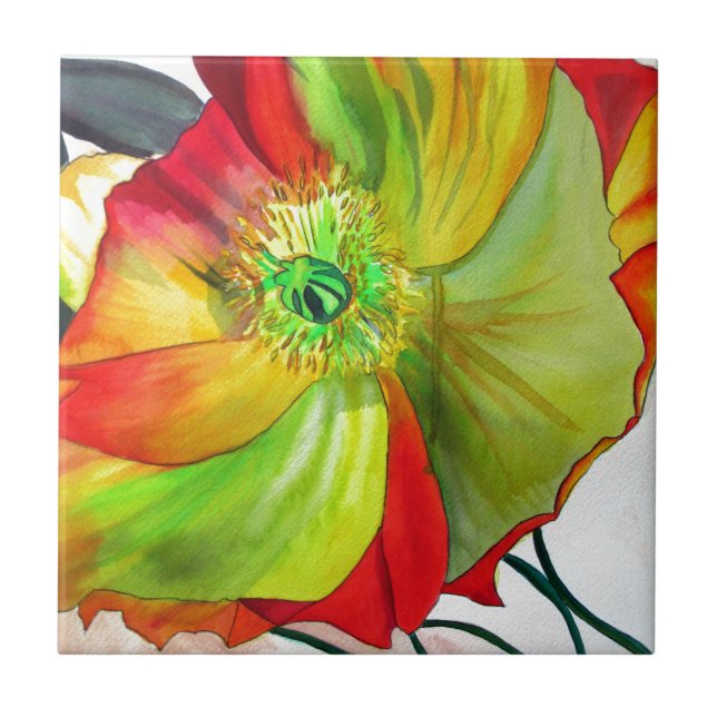 Carreau Poppy Art macro poppy (Devant)