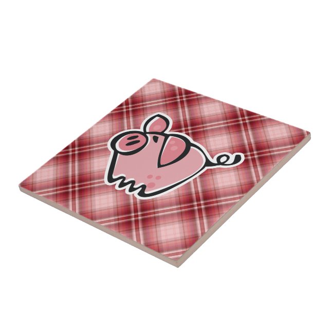 Carreau Porc rouge de plaid (Côté)