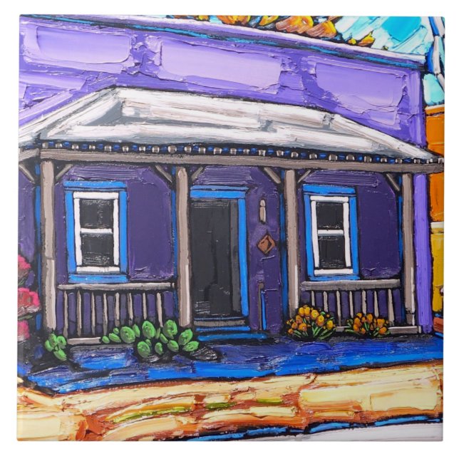 Carreau "Porche pour le repos, la tuile de banlieue de (Devant)