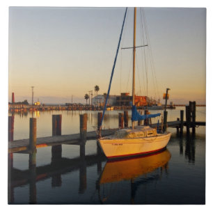 Carreau Port de Rockport, Texas au coucher du soleil
